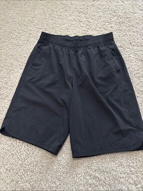 Boys  Black Athletic Training Shorts with Elastic Waist